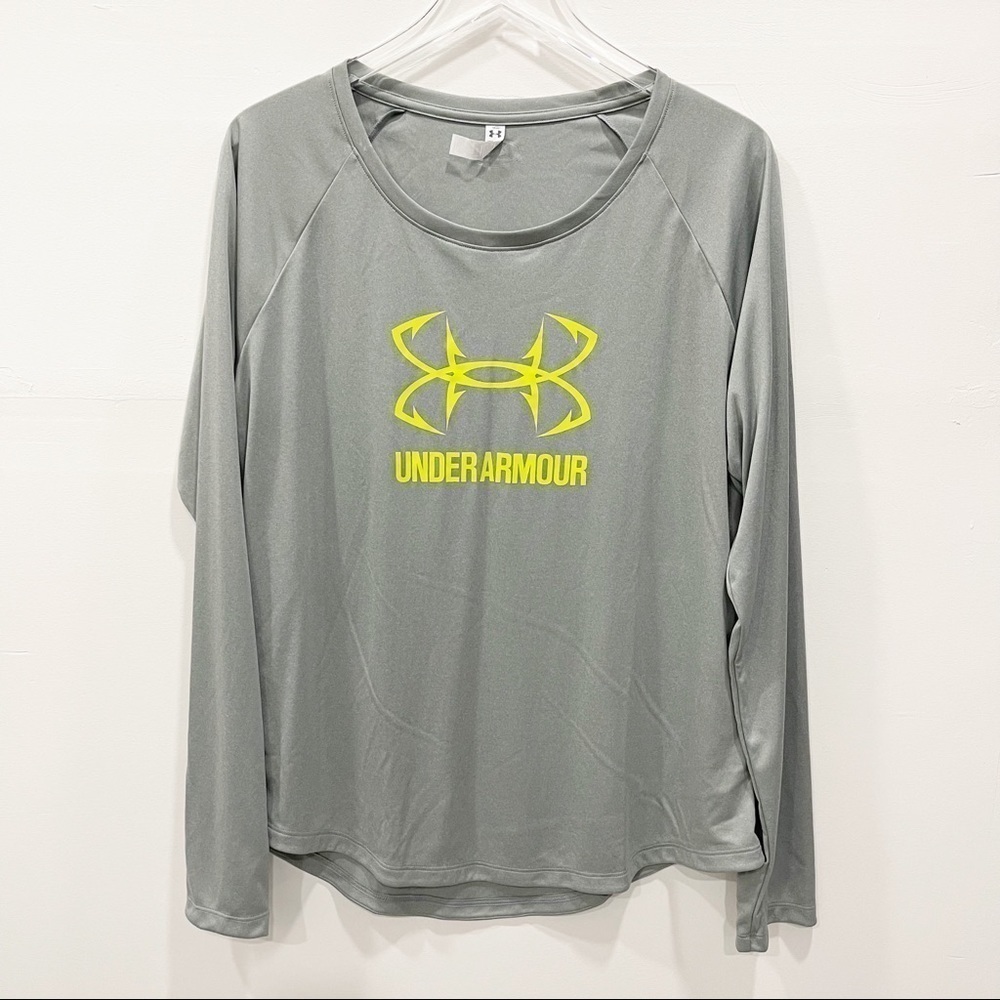 Under Armour Women’s Live Script Graphic Long Sleeve Top Size XXL Fitted